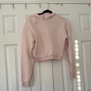 SKIMS Women's Light Pink Cropped Hoodie